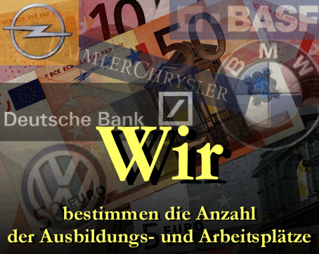 wir bestimmen die arbeitspl&auml;tze