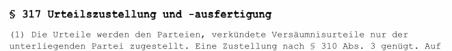 urteilzustellung